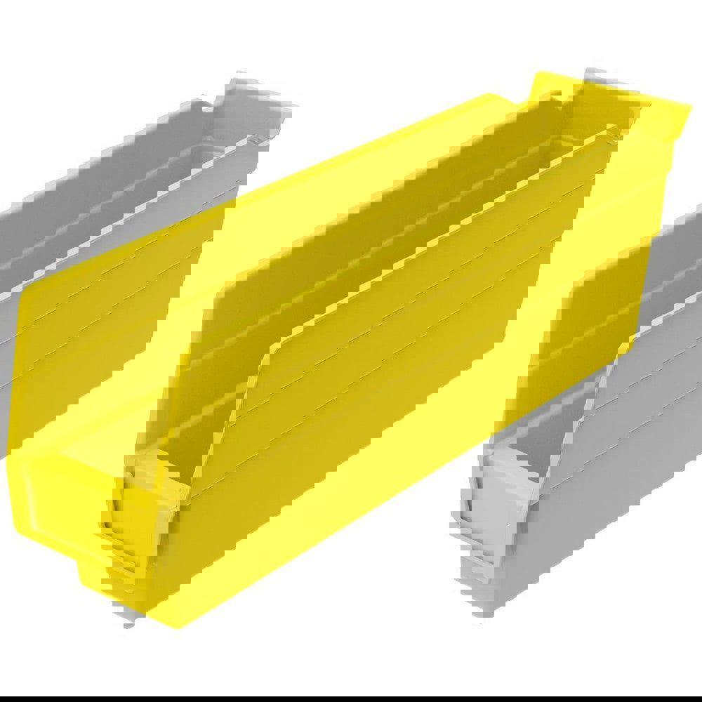 Plastic Hopper Shelf Bin: Yellow